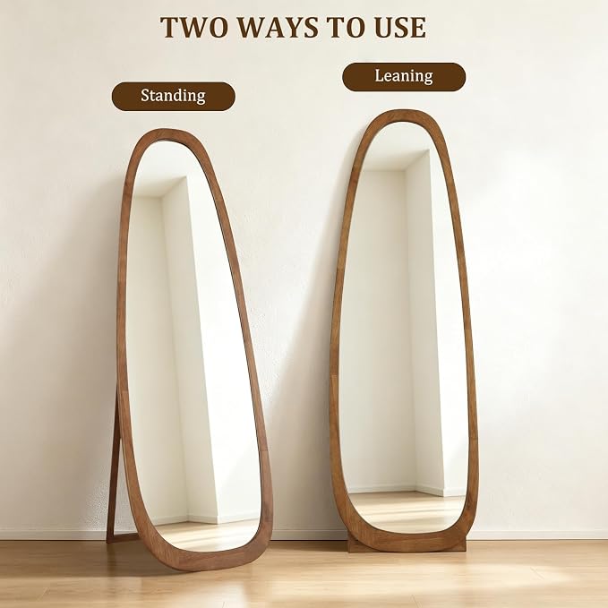 WallBeyond 22x65 Inch Irregular Pebble Full Length Mirror - Image 4
