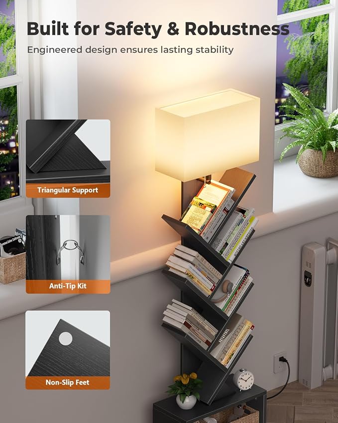 Evermagin 6 Tier Tree Bookshelf - Image 7