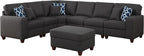Ball & Cast 116" L-Shaped Sectional Couch - Image 7