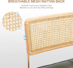 Zesthouse Natural Rattan Dining Chairs Set of 2, Modern Dining Room Chairs - Image 4
