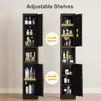 Ckzbx Tall Narrow Storage Cabinet 66.93" H Tall Bathroom Cabinets Metal Pantry - Image 7