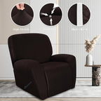 ANARACHON Recliner Chair Covers Leather Look, 4 Pieces Recliner Covers Non Slip - Image 5