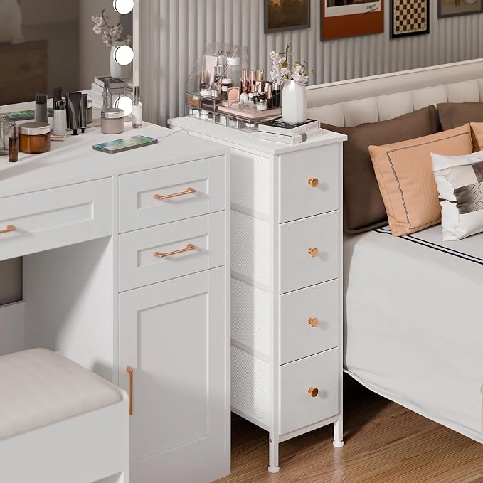 Fixwal Narrow Storage Cabinet, Narrow Nightstand Dresser - Image 5