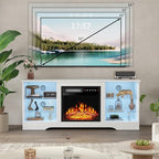 PRETZI Fireplace TV Stand with 18" Fireplace Up to 65" TVs, TV Media Console - Image 7