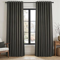 95 Inch Long Gray Blackout Curtains by Topfinel