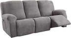 5-Piece Recliner Sofa Covers, Stretch Geometric Strokes Jacquard Recliner Sofa by Unknown