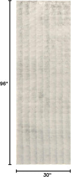 nuLOOM Jeni Grey Checkered Washable Runner Rug - Image 2