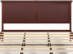 Lifezone King Bed Frame with Headboard, Solid Wood Bed Frame King Size with - Image 12