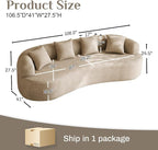 Oversized Sectional Sofa for Living Room, Modern Luxury Plush Chenille 4-Seater - Image 2