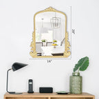Vintage Small Arched Mirror, 17 * 12in Wall Mounted Vanity Mirror - Image 6