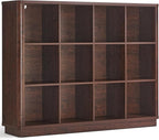 Joaxswe 12 Cube Storage Organizer, Wood Floor Standing 3-Tier Cubby Bookcase by Joaxswe