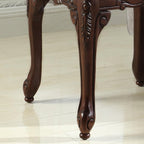 Roundhill Furniture Traditional Ornate Detailing Wood End Table, Dark Cherry - Image 4