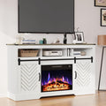RoyalCraft Fireplace TV Stand for 65+ Inch TV, Rustic Media Console by Bringyoubetterlife