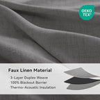 Curtains, Dark Gray, 2 Panels, Grommet Top, Thermal Insulated, Full Light - Image 4