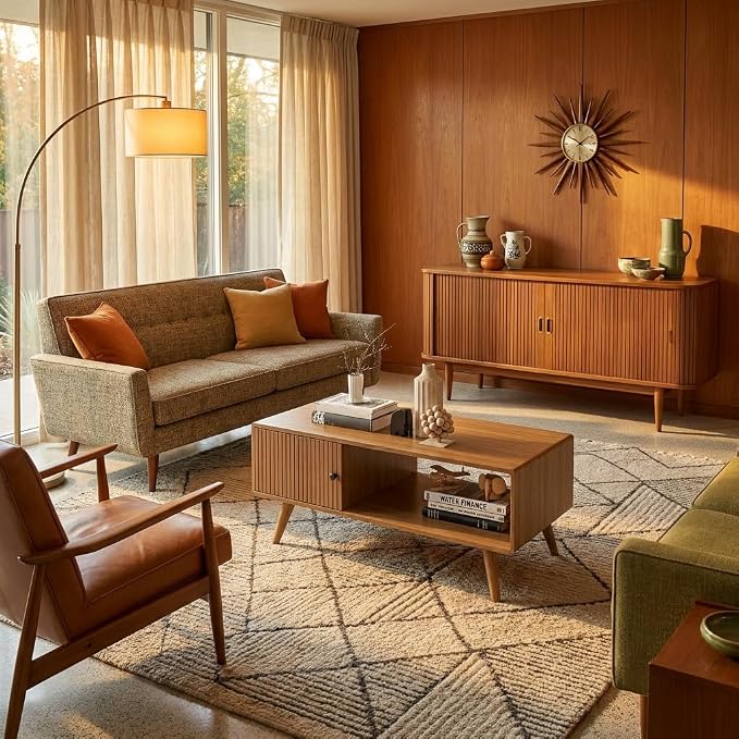 Manora Mid Century Modern Coffee Table - Image 4