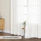 Furman Ivory Sheer Curtains 96 inches Long - Image 5
