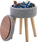 Wimarsbon Pouf Ottoman, 100% Cotton Knitted Boho Footstool, Round Footrest by Wimarsbon