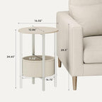 Vagusicc Side Table, Round End Table - Image 3