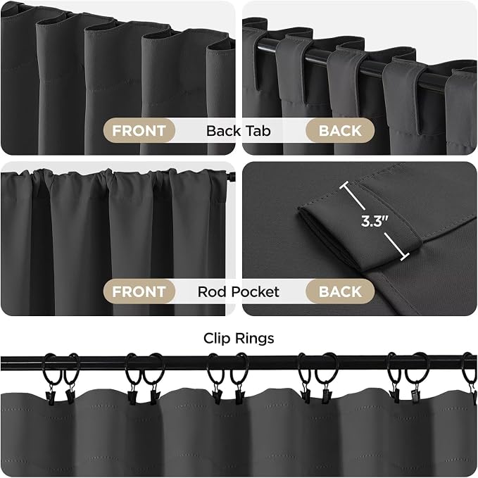 Joydeco Blackout Curtains 108 Inches Long - Image 3