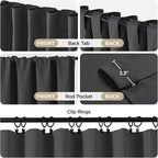 Joydeco Blackout Curtains 96 Inches Long, Thermal Insulated Black Out Curtains - Image 3
