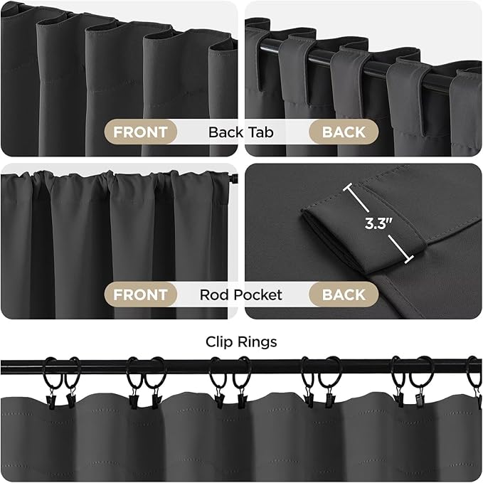 Joydeco 96 Inch Blackout Curtains - Image 2