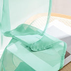 MIULEE Aqua Sheer Curtains 72 Inches Long 4 Panels 42 x 72 Inches | Light - Image 7