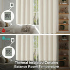Simplebrand Ava Light Beige Light Filtering Curtains - Image 6