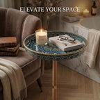 Gesodant Boho Single Leg Round Side Table - Image 8