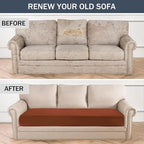 Stretch Cushion Cover, Soft Velvet Plush Cushion Slipcovers Loveseat Sofa - Image 6