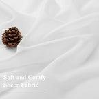 White Sheer Curtains 84 Inches Long 2 Panels, Solid Airy Voile Extra Wide - Image 8