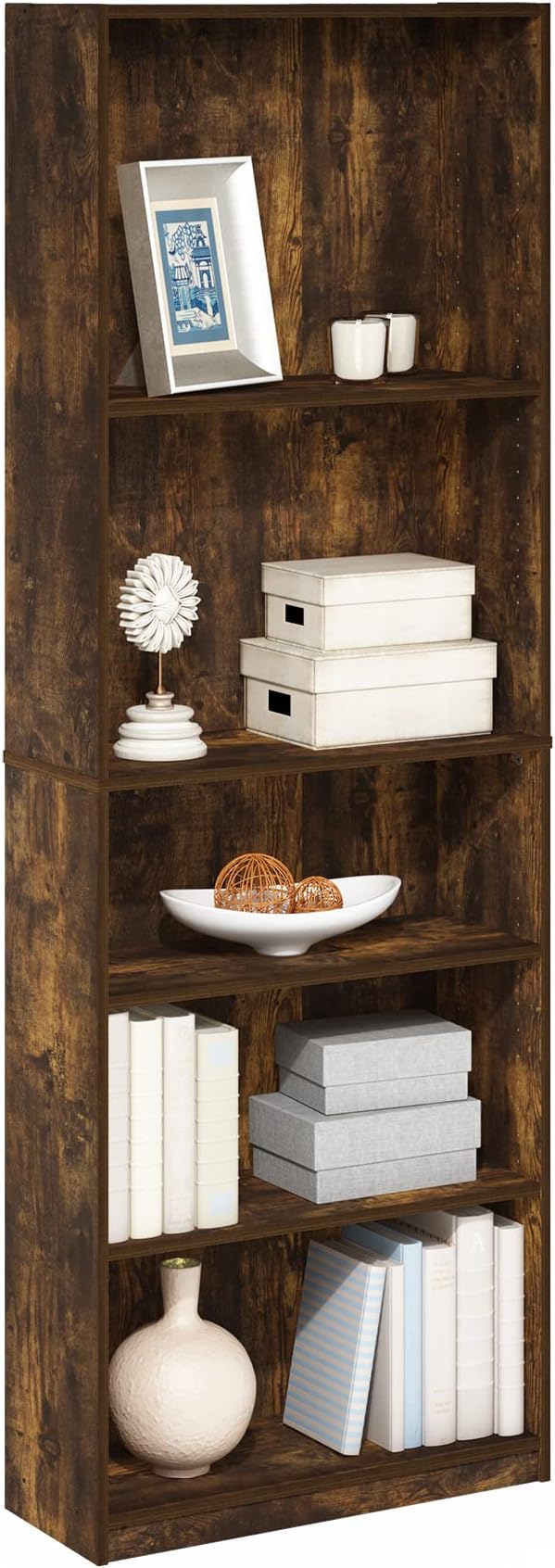 Furinno JAYA Book Shelf, 5-Tier Bookshelf, Bookcase by Furinno-FitsYourSpaceFitsYourBudget