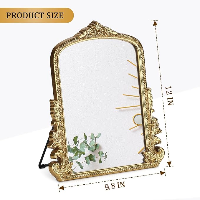 Vintage Makeup Mirror, Vanity Desk Mirror Antique Traditional Tabletop Mirror - Image 3
