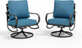 Sophia & William 2 Pieces Patio Furniture Sets Metal Sofa Chairs Patio Cushion by SophiaWilliam