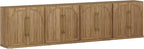 BELLEZE 3 Tier Bookshelf with Double-Arc Door - Image 8