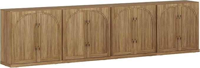 BELLEZE 3 Tier Bookshelf with Double-Arc Door - Image 8