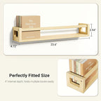 Upgraded Thick Floating Shelves, 24 Inch Solid Wood Bookshelf - Image 2