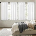 MIULEE 4 Panels Set Pure White Blackout Curtains 63 Inch Length Bedroom | by MIULEE