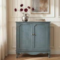 Solid Wood Sideboard with Adjustable Feet, 2 Shelves Storage Accent Cabinet by Thesupportyouneed