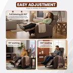 FDW Recliner Chair Reclining Sofa Leather Chair Home Theater Seating Lounge - Image 7
