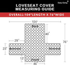 Easy-Going Reversible Couch Cover, 2 Cushion Sofa, Slipcover - Image 6