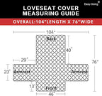 Easy-Going Reversible Couch Cover, 2 Cushion Sofa, Chocolate/Beige | Loveseat - Image 6