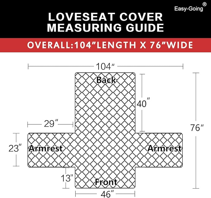 Easy-Going Reversible Couch Cover, 2 Cushion Sofa, Water Resistant Furniture Mat - Image 6