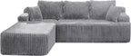 Hobestluk Modular Sectional Sofa Couches L-Shape Couch 3 Seat Modular Sofa - Image 8