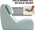Giant Bean Bag Chair for Adults, Corduroy Chaise Lounge - Image 4