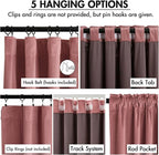 MIULEE Velvet Curtains 50W x 108L 2 Panels Dusty Rose Blackout Curtains | - Image 2