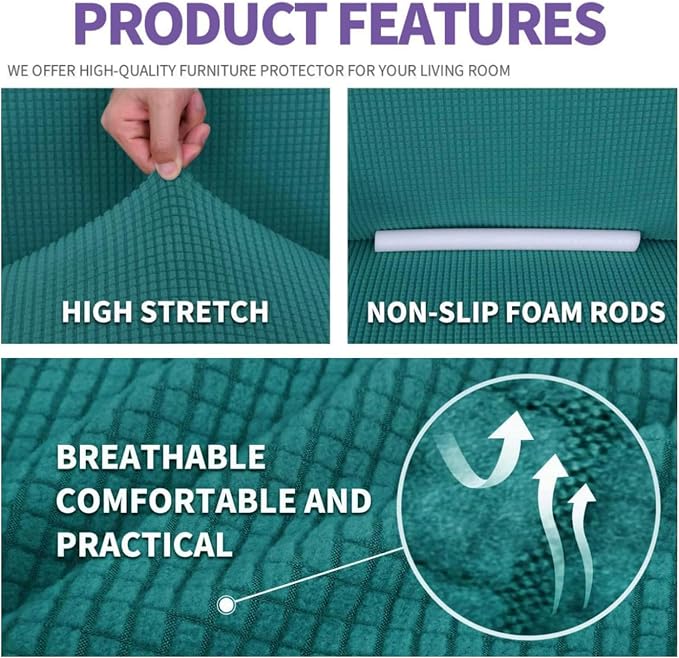 ZNSAYOTX Super Stretch Couch Cover Universal Sofa Covers - Image 4