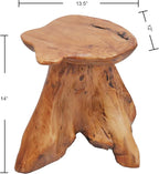 Cedar Wood Tree Stump Stool 13.5"x12"x14"H Live Edge Natural Coffee Side Table - Image 2
