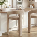 HNY 26 Inch Modern Tall Barrel Bar Stool, Velvet Upholstered Barstools by HNY