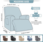 TAOCOCO Oversized Recliner Chair Covers, 1 Seater Streach Recliner Covers Soft - Image 4