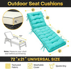 72x21 Inch Folding Chaise Lounge Cushion Quick Dry - Image 5